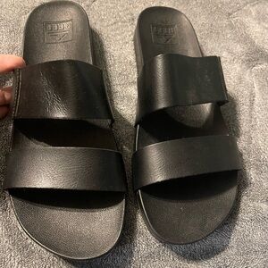 Reef Women’s Black Slide Sandals, Size 8
